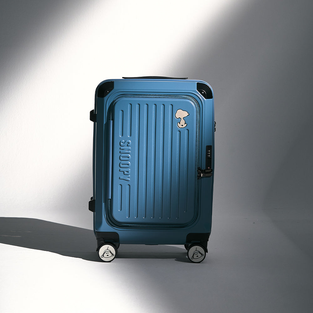 Peanuts Snoopy Dual-Opening Carry On Luggage (Matte Navy) | SNPY ONLY