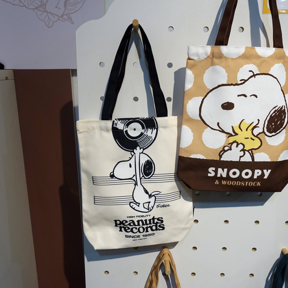 Peanuts Snoopy "Records" Canvas Tote Bag | SNPY ONLY