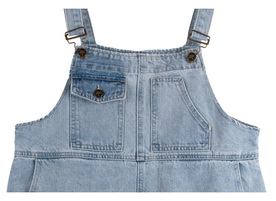 Peanuts Snoopy Snack Time Denim Overall Dress