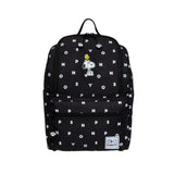 Peanuts Snoopy "Letters Motif" Black Backpack