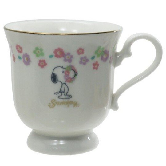 Peanuts Snoopy Floral Tea Cup