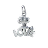 Peanuts Snoopy "Love" Sterling Silver Pendant