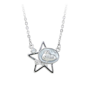 Peanuts Snoopy Astronaut Star Sterling Silver Pendant