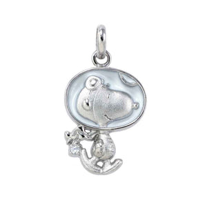 Peanuts Snoopy Astronaut Sterling Silver Pendant