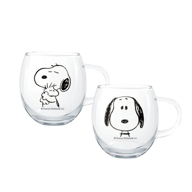 Peanuts Snoopy Americana 2-Piece Curved Glassware Set