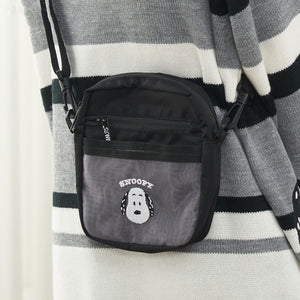 Peanuts Snoopy Black Gray Crossbody Bag