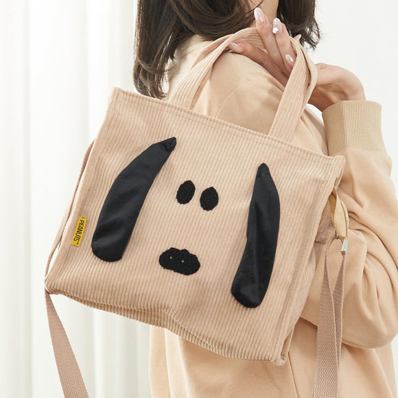 Peanuts Snoopy Corduroy Tote Bag
