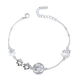 Peanuts Snoopy "Maple & Pine" Silver Bracelet