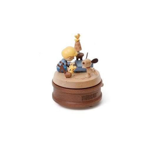 *Pre-Order* Peanuts Snoopy & Schroeder Wooden Music Box