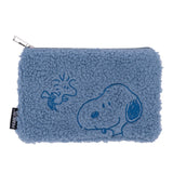 Peanuts Snoopy & Woodstock Fluffy Cosmetic Bag (Blue)