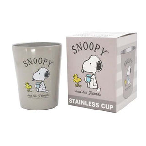 Peanuts Snoopy & Woodstock Gray Stainless Steel Cup