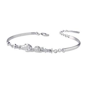 Peanuts Snoopy "Starry Nap" Sterling Silver Bracelet