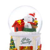 Peanuts Snoopy "Santa Sled" Musical Snow Globe