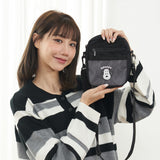 Peanuts Snoopy Black Gray Crossbody Bag