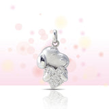 Peanuts Snoopy “Moving Heart” Silver Pendant