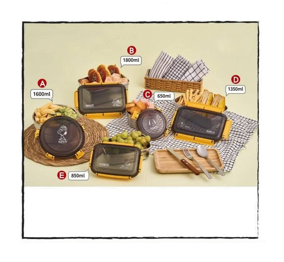 *Pre-Order* Peanuts Snoopy Stainless Steel Food Container - 5 Var.