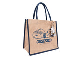 Peanuts Snoopy "Obsessed" Linen Tote Bag & Keychain