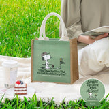 Peanuts Snoopy "Game on!" Linen Tote Bag Set