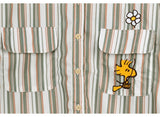 Peanuts Snoopy & Woodstock Striped Shirt