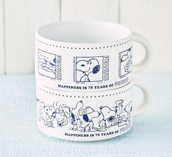 Peanuts Snoopy 75th Anniversary Mug Set
