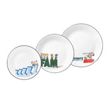 Corelle Peanuts Snoopy 75th Anniversary 3 PC Plate Set