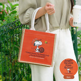 Peanuts Snoopy "Game on!" Linen Tote Bag Set