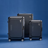 Peanuts Snoopy Dual-Opening Carry On Luggage (Steel Gray)