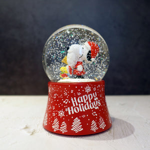 Peanuts Snoopy "Happy Holidays" Musical Snow Globe