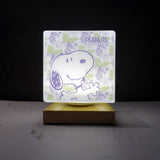Peanuts Snoopy "Lilac" Wooden Base Lamp