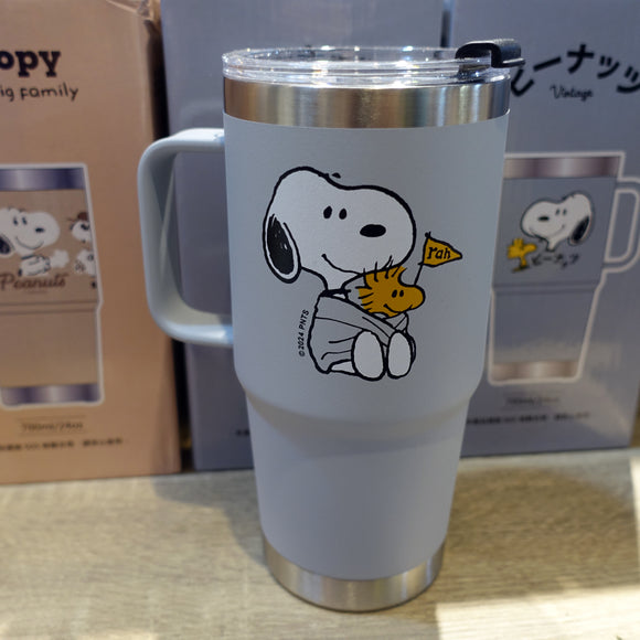 Peanuts Snoopy & Woodstock Travel Tumbler With Handle