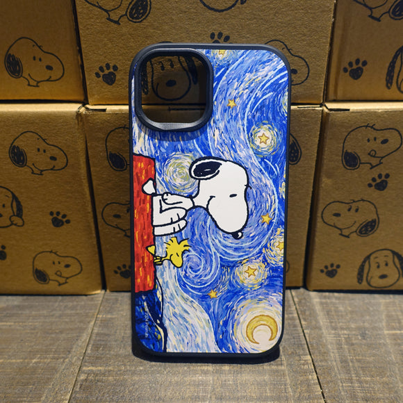 Peanuts Snoopy x World Famous Art Starry Night iPhone Cases - Horizontal