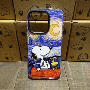 Peanuts Snoopy x World Famous Art Starry Night iPhone Cases - Vertical