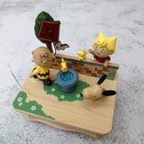 Peanuts Snoopy "Kite Flying" Wooden Music Box