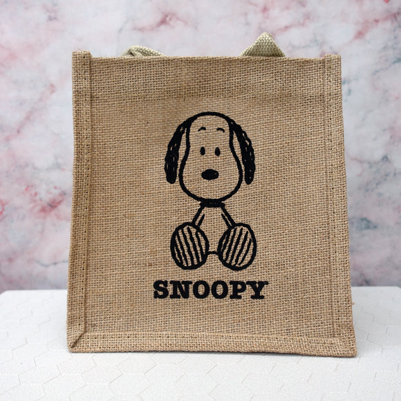 Peanuts Snoopy Linen Tote Bag & Keychain
