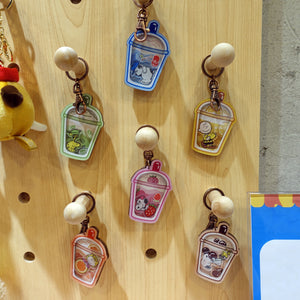 Peanuts Snoopy Bubble Tea Keychain Set