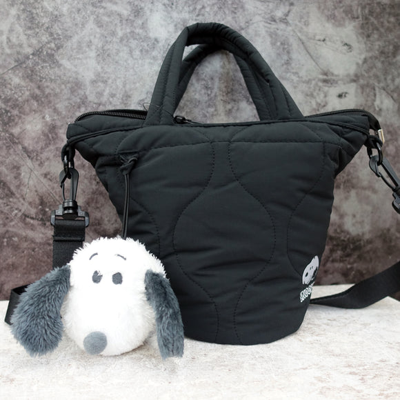 Peanuts Snoopy Mini Crossbody Tote Bag (Black)