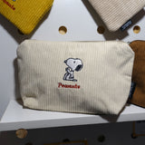 Peanuts Snoopy Corduroy Cosmetic Bag - 5 Var.