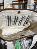 Peanuts Snoopy Striped Canvas Tote Bag
