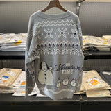 Peanuts Snoopy "Snowman" Sweater Cardigan (Gray)