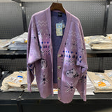 Peanuts Snoopy "Snowman" Sweater Cardigan (Pink)