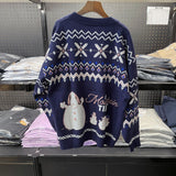 Peanuts Snoopy "Snowman" Sweater Cardigan (Navy)