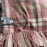 Peanuts Snoopy "Cozy" Plaid Winter Scarf (Pink)