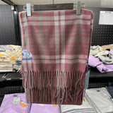 Peanuts Snoopy "Cozy" Plaid Winter Scarf (Pink)