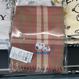 Peanuts Snoopy "Cozy" Plaid Winter Scarf (Pink)