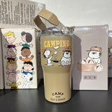 Peanuts Snoopy & Olaf "Camping" Tumbler With Handle