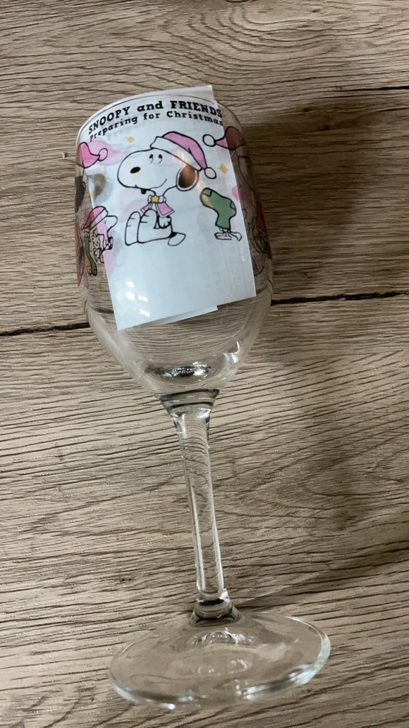 Peanuts Snoopy Christmas Champagne Glass