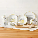 Corelle Peanuts Snoopy “All Smiles” 14-Piece Dinnerware Set