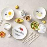 Corelle Peanuts Snoopy “All Smiles” 14-Piece Dinnerware Set