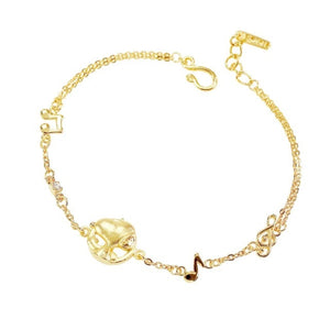 Peanuts Snoopy "Musical" Gold Bracelet