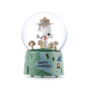 Peanuts Snoopy Beagle Scouts Musical Snow Globe